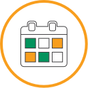 Receive timely updates about insurance benefits Icon of timely updates about insurance benefits
