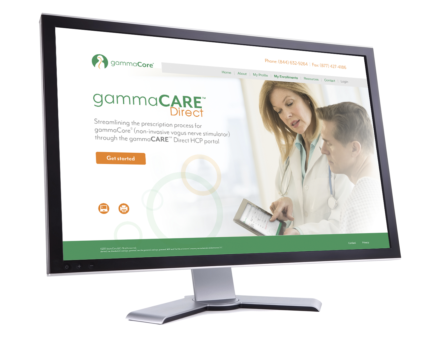 Getting started with gammaCARE Direct Image of gammaCARE Direct portal