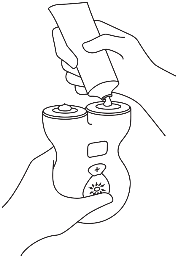 Start the dose illustration of applying device
